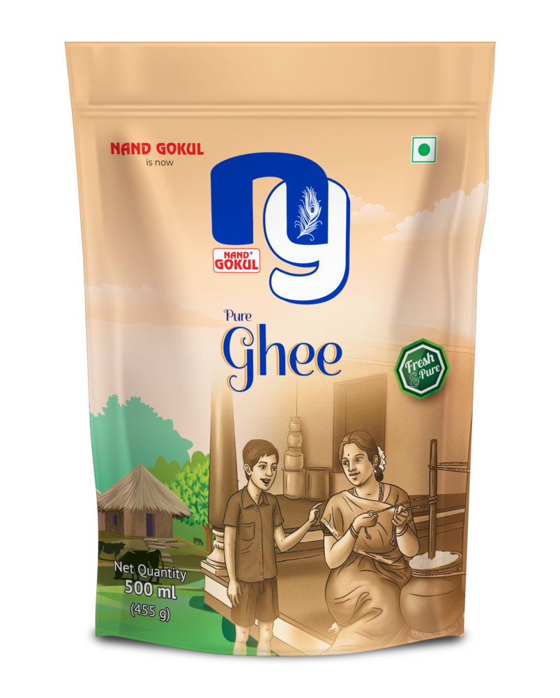 Nand Gokul Buffalo Ghee — 500ml Pouch