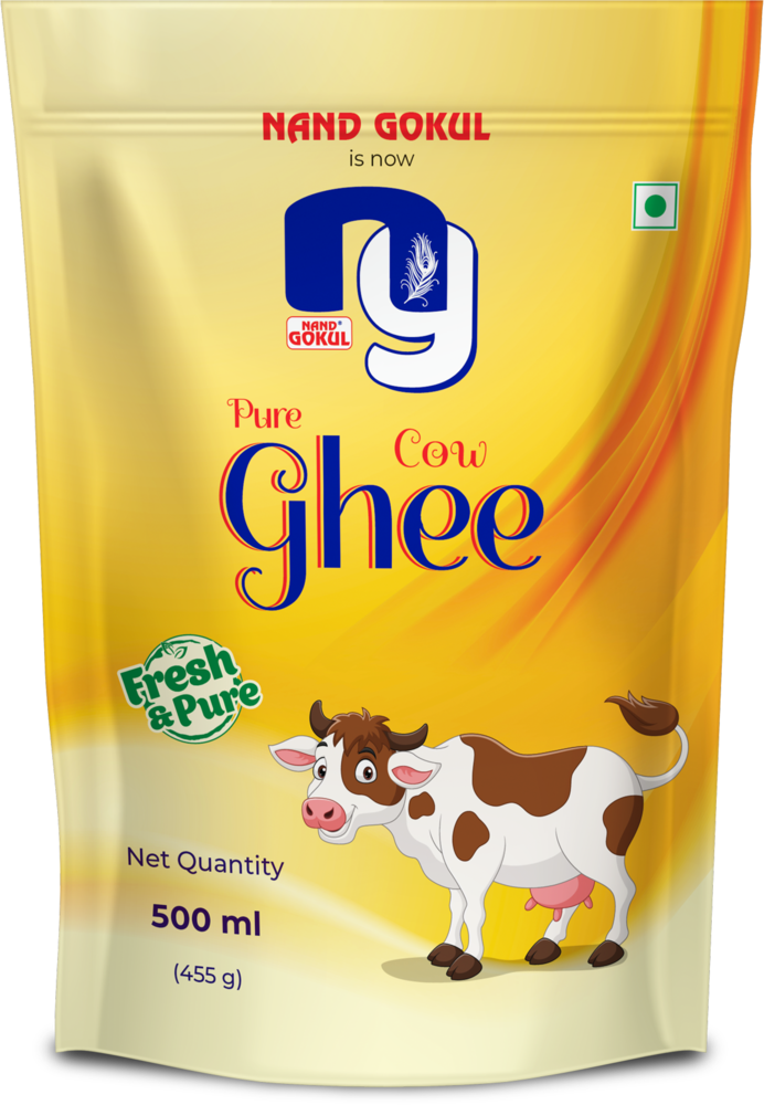 Nand Gokul Pure Cow Ghee — 500ml Pouch